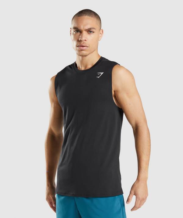 Panske Tricka Gymshark Arrival Sleeveless Čierne | NH1357928